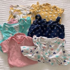 Baby Girl 9 month Carter’s onesies- pack of 6